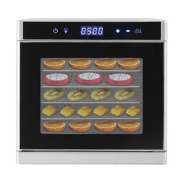 Commercial Food-Dehydrator Machine, 700W 6 Trays Stainless Steel Food Dehydrator Electric Food Dryer Machine Large Fruit Dehydrator with Digital Timer for Food and Jerky Veggies (95-167°F)