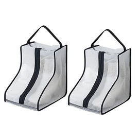 Hewnda Portable 2 Pack Boots Storage,Short Portable waterproof storage bags are used for travel storage, under the bed,wardrobe and shoe cabinet (Black Edge), VDF-1035