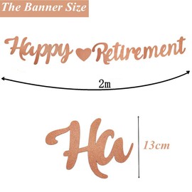 Happy Retirement Banner, Rose Gold Retirement Party Decoration The Legend Has Retired Banner with Bunting Flags Ideal for Women Man Retirement Party Supplies
