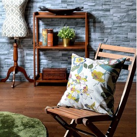 Kuai Cushion Cover 45cm 60cm 30x50cm Floral Oriental Antique Chinoiserie Asian Nordic Decor Polyester (45x45cm, White)