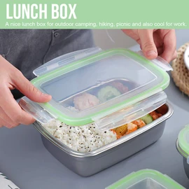 850ML Fiambrera con Aislamiento Térmico, Fiambrera Isotermica Portátil, Contenedor de Comida Termico con Sellado, Caja de Almuerzo Termica, Lunch Box Acero Inoxidable para Picnic