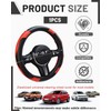 ZEXIJOW Lenkradbezug in Rot und Schwarz Carbonfaser-Optik | Lenkradhülle Universal