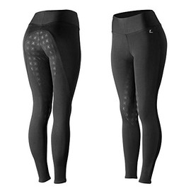 Horze Womens Juliet Hyper Flex Full Seat Tights - Black - 32