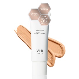 VIR Tokyo BB Cream, Men's, Ochre, Non-Glare, UV Sunscreen, SPF 50+, PA++++, Conceals Pores, Acne Scars, No Cleansing Required, 1.1 oz (30 g)