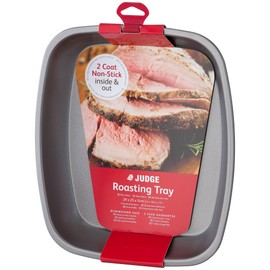 Judge Large Non-Stick Roasting Tray, 29cm x 25cm x 5cm, Non-Stick, Dishwasher Safe, 5 Year Guarantee
