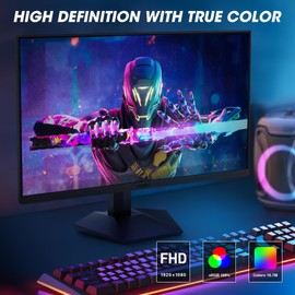 KOORUI 27 Inch Gaming Monitor 240hz, 1ms, FHD 1920x1080, 90% DCI-P3, 100% sRGB Color Gamut, Adaptive Sync Compatible, HDMI, DisplayPort, Black, GN02