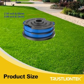 TRUSTLIONTEK 4 Pack Replacement Trimmer Spool, 0.065" 10Ft Dual Weed Wacker String Compatible with Harbor Freight 20115E-B Bauer Corded 5.5 Amp 15 Inch String Trimmer.