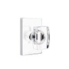 Emtek Privacy Set, Modern Rectangle Rosette, Modern Windsor Crystal Knob