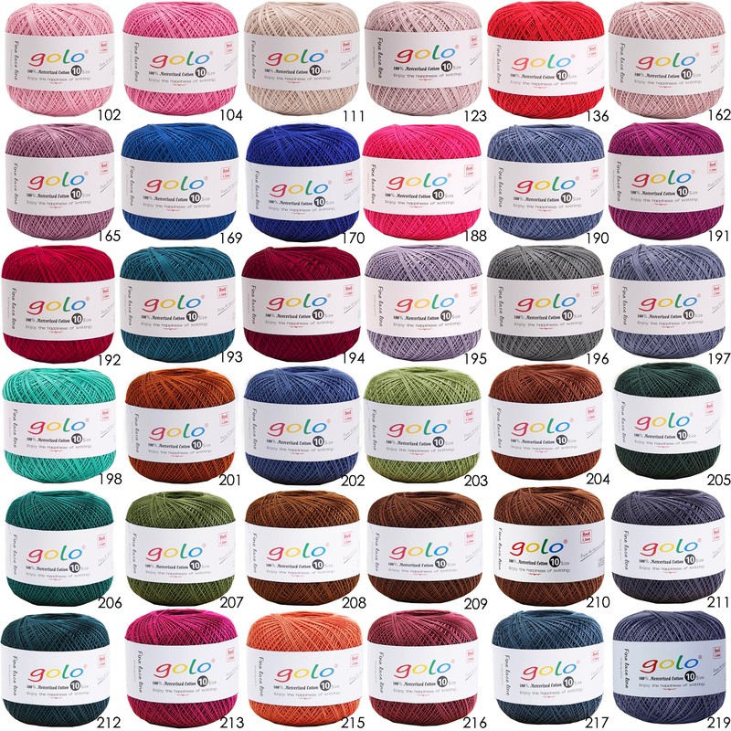 golo Crochet Thread Size10 Yarn for Hand Knitting Crochet Yarn