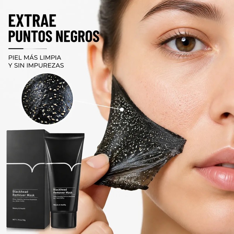 Mascarilla Facial 50g Carbón Activado Elimina Puntos Negros