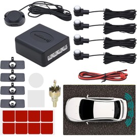 KAOLALI Asistente de Aparcamiento para Coche, 4 sensores Traseros, universales, Sistema de Aparcamiento inverso, Sistema de Aparcamiento de Audio,