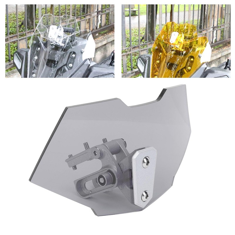 Motorcycle Windshield Windscreen, Universal Motorbike Wind Deflector, 8.58inx4.33in Clip On