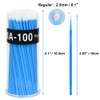 Shintop 400pcs Disposable Micro Applicators Brushes Great for Dental/Oral/Makeup (Blue,