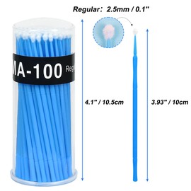 Shintop 400pcs Disposable Micro Applicators Brushes Great for Dental/Oral/Makeup (Blue, 2.5mm)