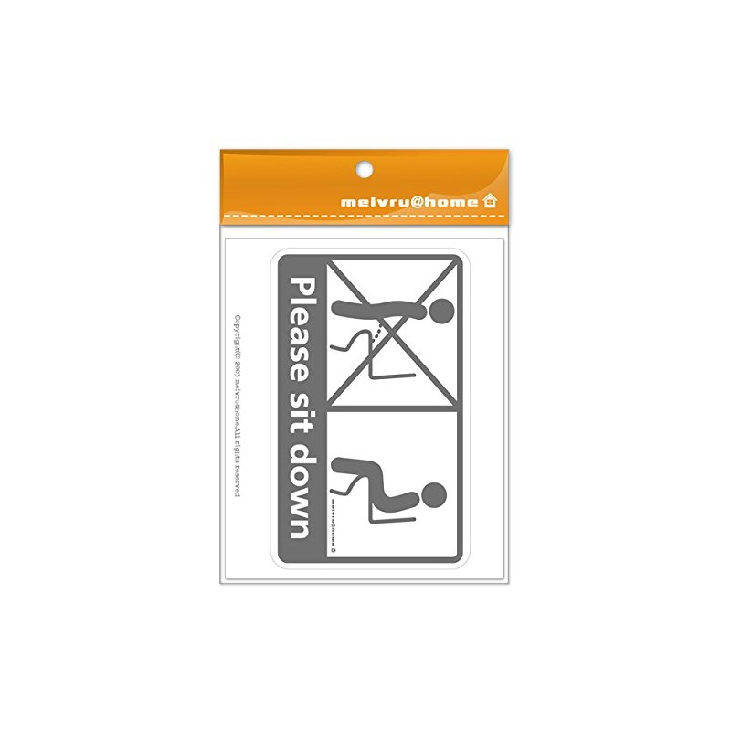 Sitting Toilet Sticker, Don't Stand Up Toilet Sticker, Sit, Sit,