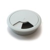 60mm Grey PC Computer Desk Plastic Grommet Table Cable Tidy