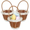 24 Pack Mini Woven Baskets with Handles - Bulk Miniature