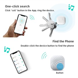 Nutale Smart Tag Key Finder White - Bluetooth Tracker Tag Locator with Key Fob for Finding Keys Device or Car Key