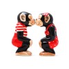 Boy and Girl Chimps Kissing Salt and Pepper Shaker Set