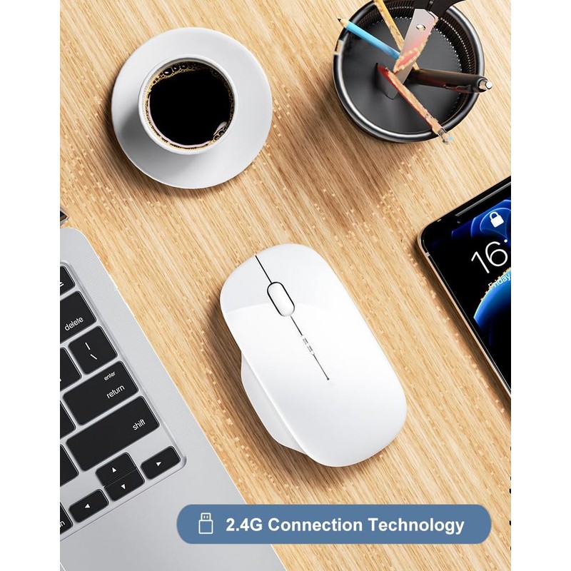Wireless Mouse 2.4G Slim Portable Computer Mice with Nano Receiver