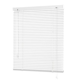 1" Mini Blinds for Indoor Windows: Aluminum Light Filtering Horizontal Window Blinds & Shades, Custom Size Persianas para Ventanas for Home Windows Blinds Cordless 20"32"40"48"60"64" (White33"Wx72"H)