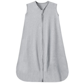 GUNTAIL Baby Sleep Sack 12-18 Months Baby Wearable Blanket 100% Rayon Cotton 2-Way Zipper Toddler Sleeping Sack，Comfy Soft Lightweight TOG 0.3(grey)