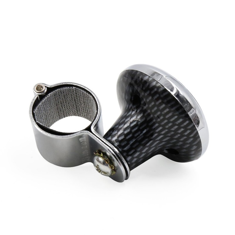 sourcingmap Carbon Fiber Crown Pattern Design Steering Wheel Knob for