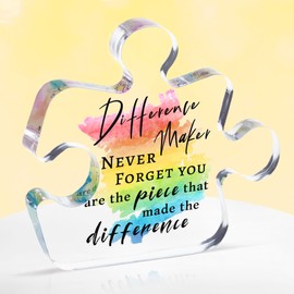 Difference Maker Gift Acrylic Block Puzzle Piece 4.9"×4.6" Desk Decoration