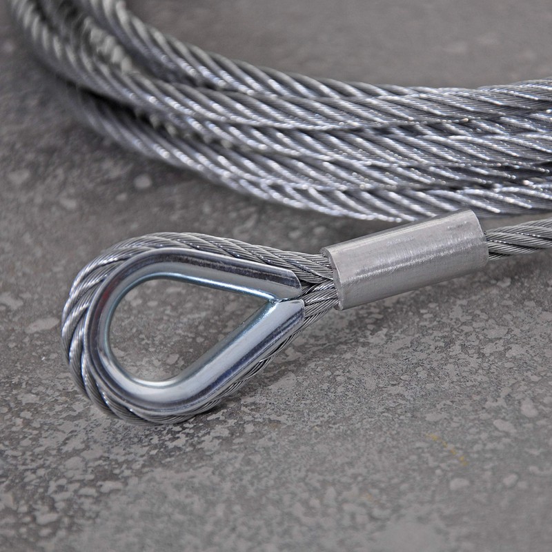 Drahtseile24 Wire rope with thimbles, steel cable with thimbles, stop