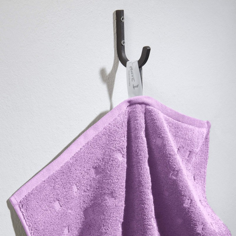 Möve Quadretti Walk Terry Towel Viola 30 x 50 cm