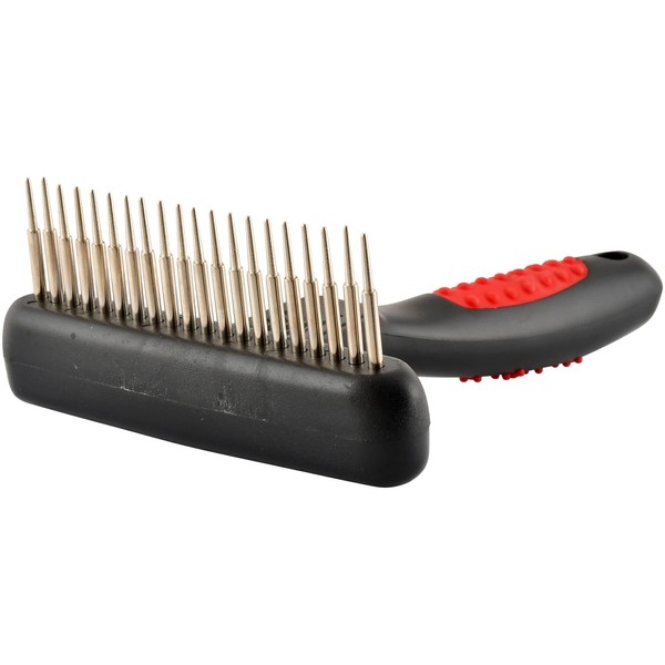 Jeffers Pet Magic Spring Comb Undercoat Rake, Black & Red,