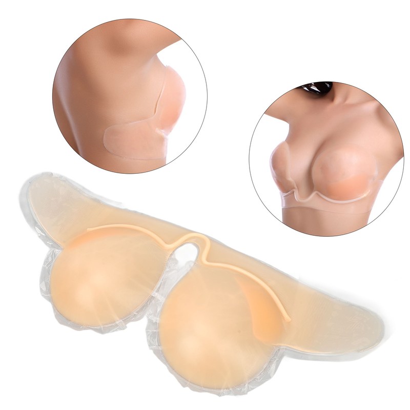 Adhesive Silicone Bra One Piece Push Up Strapless Seamless Push