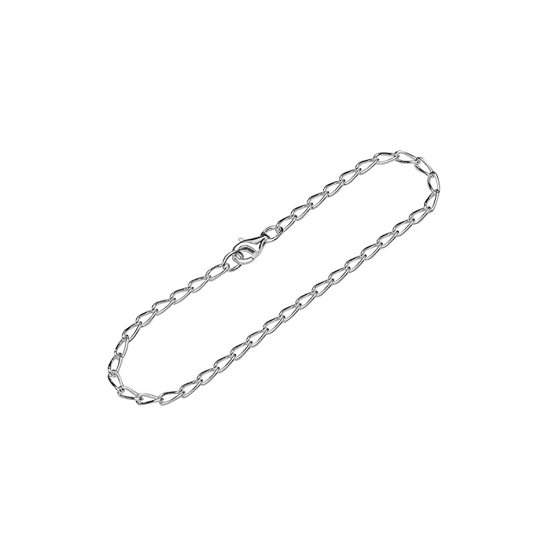 NKlaus Women's 925 Sterling Silver Bracelet 19 cm Long Curb