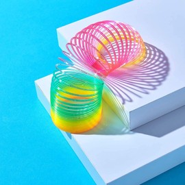 YANGWEN Rainbow Spiral Springs, 4 Pieces Magic Slinky Rainbow, Ideal for All Children, Children's Parties, Gifts, Party Bags, Prizes