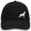 Huuraa Cap Hat Doberman Silhouette Gift Doberman Gift Idea, Black/Light