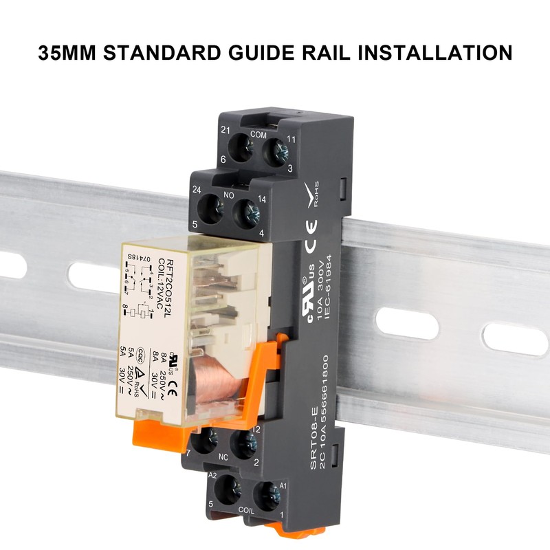 Weasch Power Relay RFT2CO512L, AC 12V Coil, 8 Pin 8A,