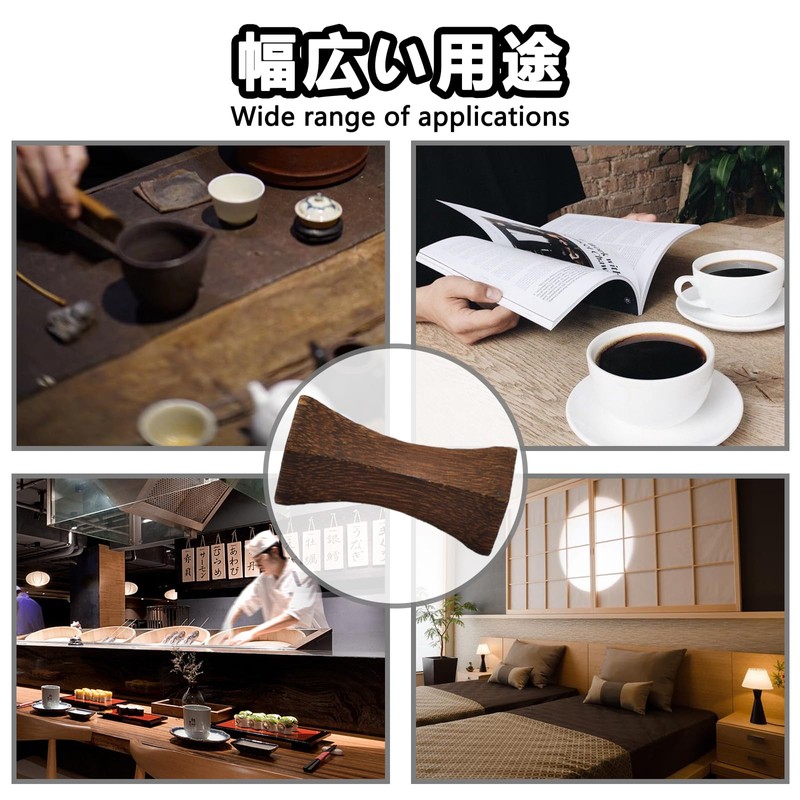 TokTech Chopsticks Rest, Wooden Chopsticks Rest, Set of 8, Cutlery