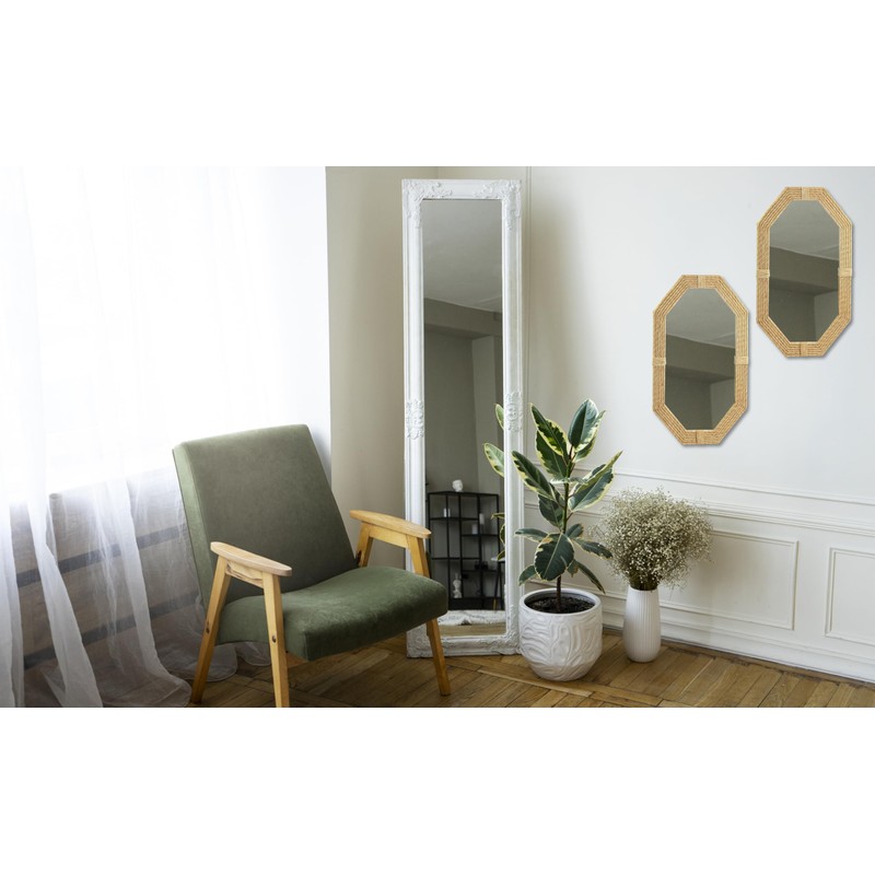 Nagina International Large Nautical Jute Mirror for Bathroom | Nautical