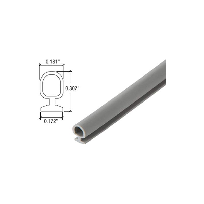 Grey Vinyl Bulb Seal Weatherstrip - 10FT Long