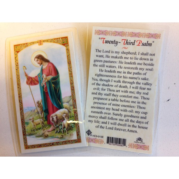 Holy Prayer Cards for The 23rd Psalm (Salmo 23) in English