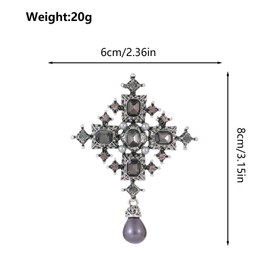 Diamante Brooch Pin Women's Men - Fashion Unique Lapel Pins Backpack Jacket Hat Decoration DIY Elegant Brooches Badges Jewelry Gift for Friends Family UB3729