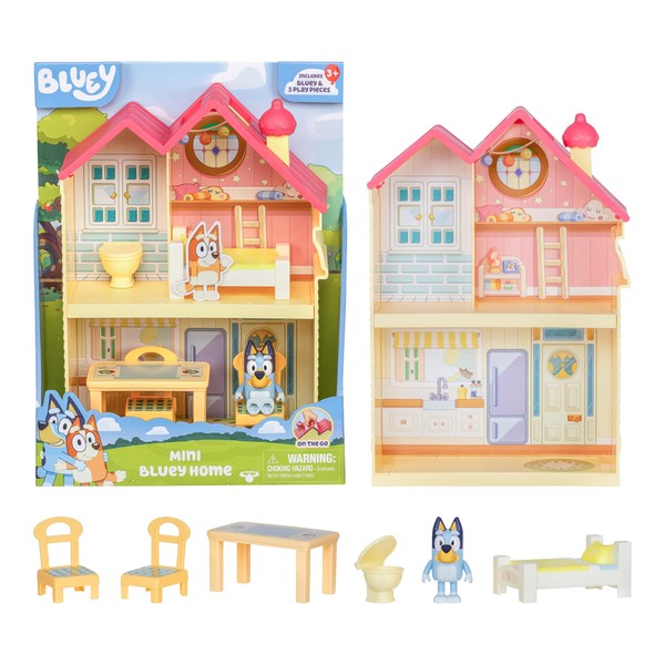 Bluey Mini Home Playset | Compact House Playset with Carry