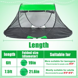 1 Person Pop-up Mosquito Tent for Camping - Breathable & Fine Mesh Camping Bug Screen Net with Carry Bag, 6ft Instant Portable Screen Tent for Teenagers Girl Boy Summer Scout Camp