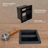 watchget エスプレッソノックボックス ボトムレス コーヒーノックボックス　ステンレススチール knock box コーヒーグラウンドノックボックス コーヒーカス収納　コーヒーゴミ箱　埋め込み型 取り外し可能 滑り止め