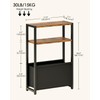 Apetaccat Narrow Side Table End Table, 3-Tier Side Table with