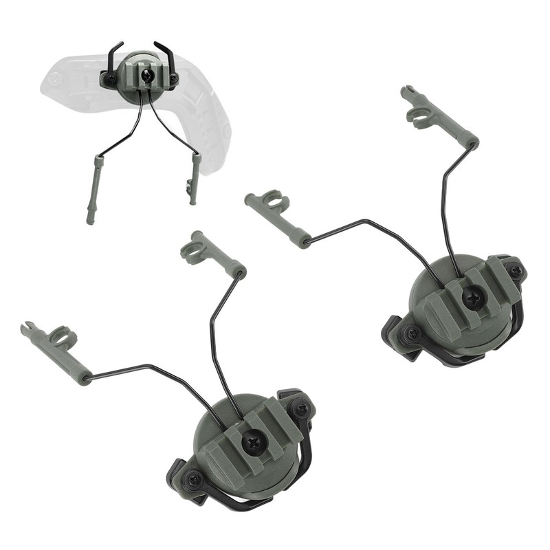 2Pcs Suspension Headset Bracket Helmet 19‑21mm Rail Adapter Rotatable Headphones