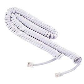 Telephone Cord Handset Curly - Phone Color Choctaw White 25ft - Works on virtually All Trimline Style Phones and Princess Telephones Color: Choctaw White