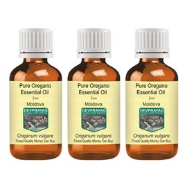 Devprayag Pure Oregano Essential Oil (Origanum vulgare) Natural Therapeutic Grade Steam Distilled (Pack of Three) 100ml X 3 (10 oz)