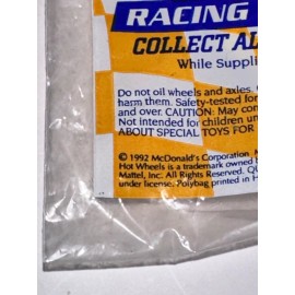 McDonald's Vintage 1992 McDonald's Happy Meal Hot Wheels “Quaker State Racer #62” NIP