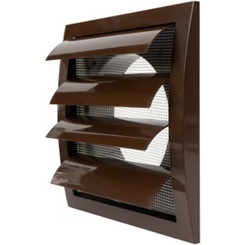 Diameter 125 mm, 190 x 190 mm, Cooker Hood with Built-in Pest Protection, White/Grey/Brown/Black, Ventilation Slot Cover, HVAC Exhaust Duct Cover, Exhaust Cap (Diameter 125 mm, Brown)